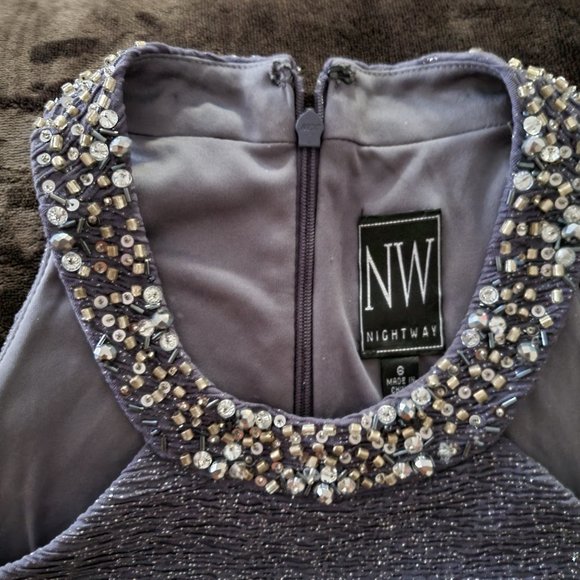 Gray Evening Gown, Size 6 - Picture 4 of 4